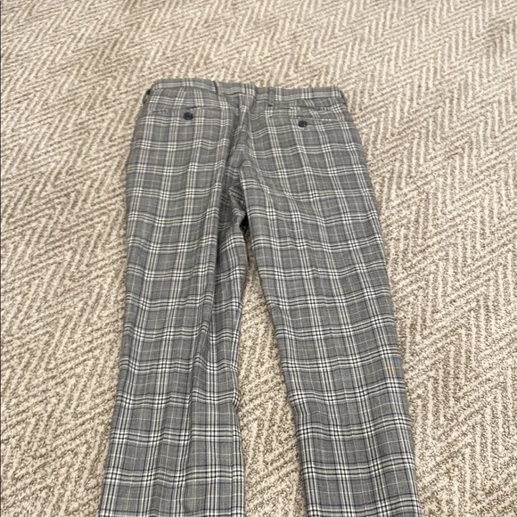 Men's Gray Plaid Pants - Picture 2 of 3